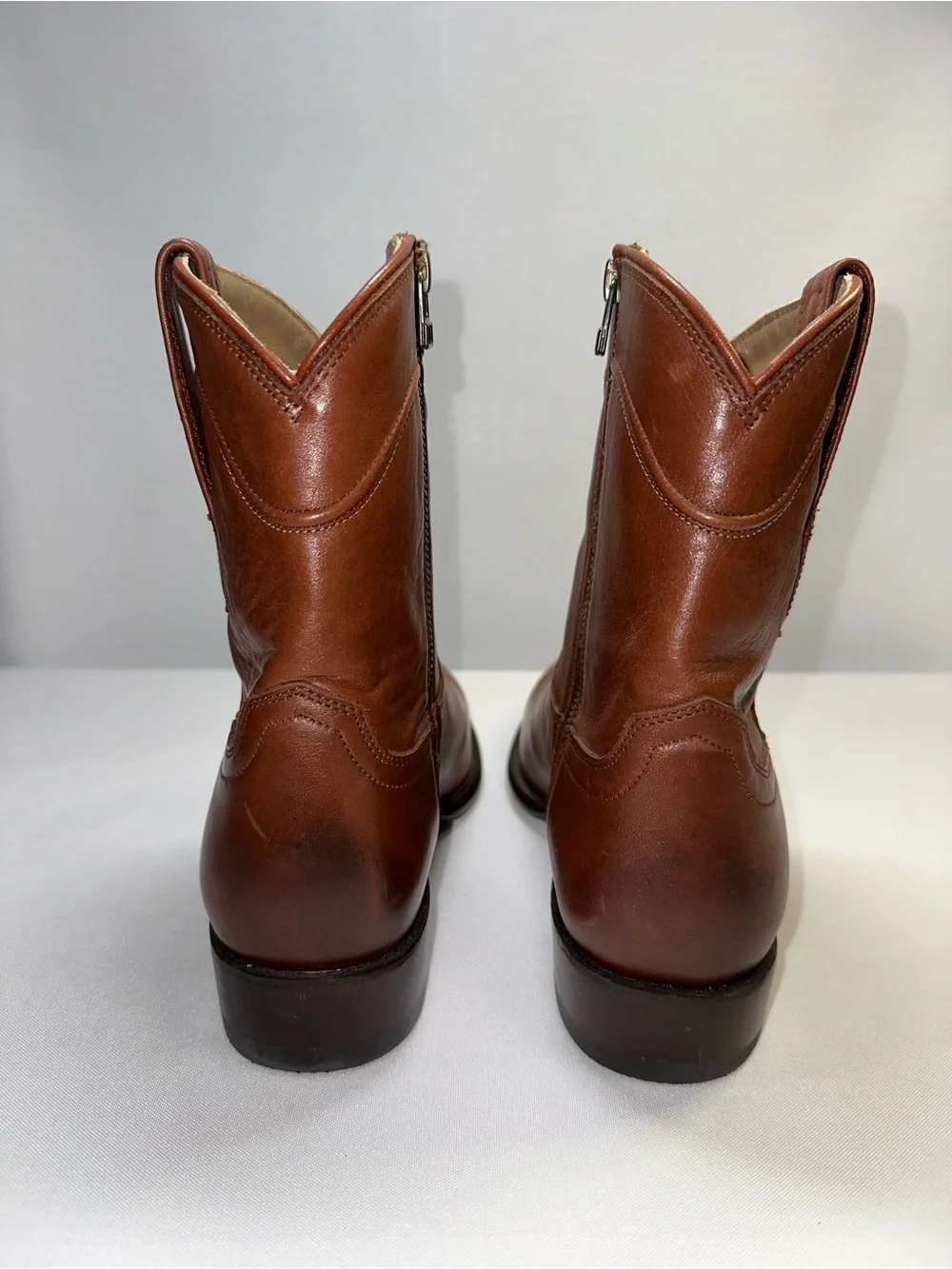 Tecovas The Dean Zipper Boots Size 8 D Western Cowboy Easy To Put On Slim Shaft